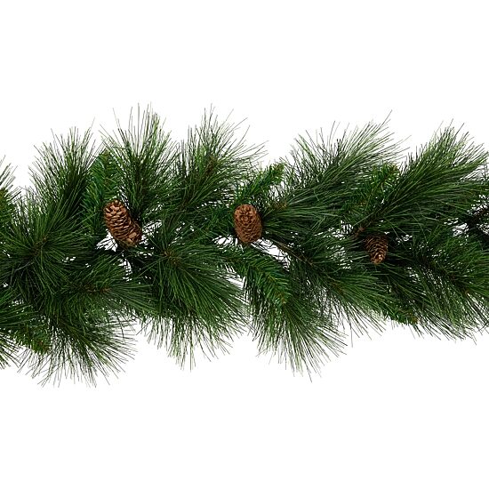 9' x 14'' White Valley Pine with Pine Cones Artificial Christmas Garland - Unlit