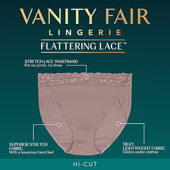 Vanity Fair® Flattering Lace®  Hi-Cut Panties - 13280