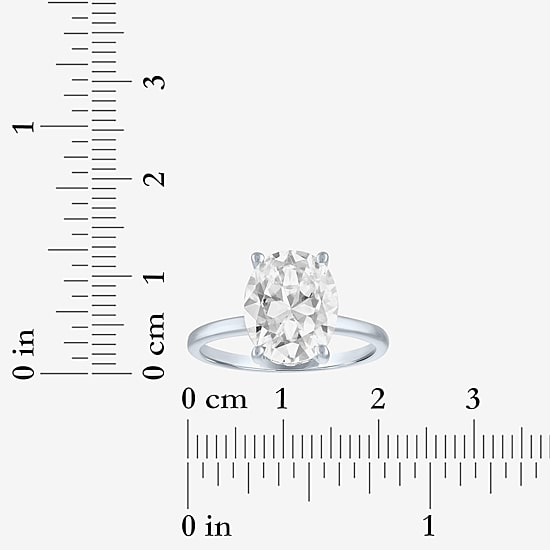 Bridal Addiction Womens 4 1/7 Ct. T.W. Lab Grown White Diamond 14K Gold Oval Solitaire Engagement Ring