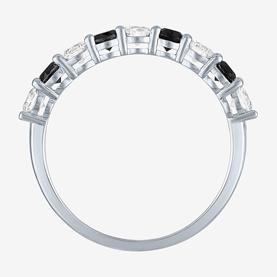 (G-H / Si2-I1) Womens 3MM 1 CT. T.W. Lab Grown Multi Color Diamond 10K Gold Wedding Band