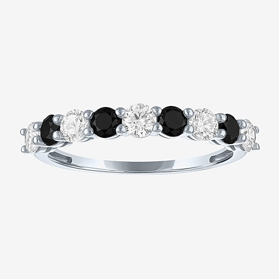 (G-H / Si2-I1) Womens 3MM 1 CT. T.W. Lab Grown Multi Color Diamond 10K Gold Wedding Band