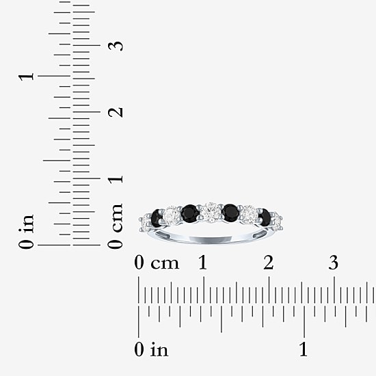 (G-H / Si2-I1) Womens 3MM 1 CT. T.W. Lab Grown Multi Color Diamond 10K Gold Wedding Band