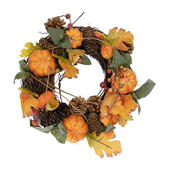 Northlight Pumpkin And Pinecone Fall Wreath