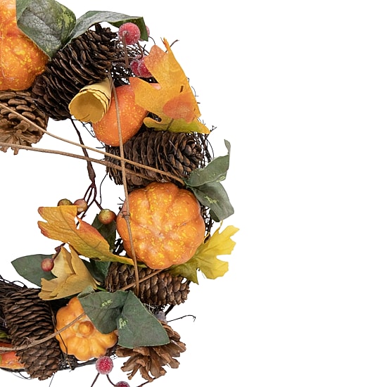 Northlight Pumpkin And Pinecone Fall Wreath