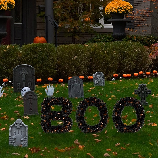 Northlight 18" Lighted Letter "Boo" Halloween Yard Art