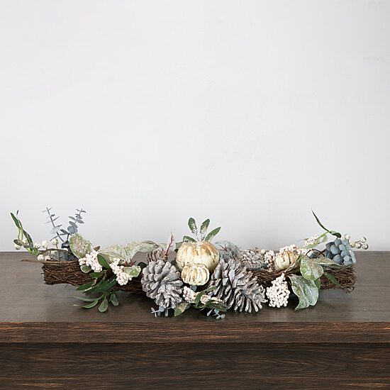 Northlight 36" Neutral Colored Pumpkin And Pine Cones Swag