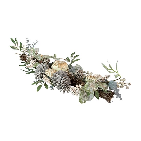 Northlight 36" Neutral Colored Pumpkin And Pine Cones Swag