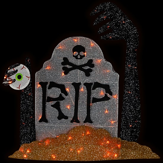 Northlight 31.5" Lighted Tombstone Halloween Yard Art