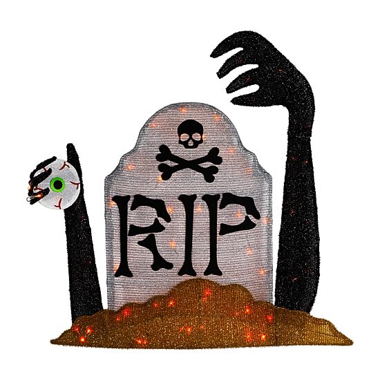 Northlight 31.5" Lighted Tombstone Halloween Yard Art
