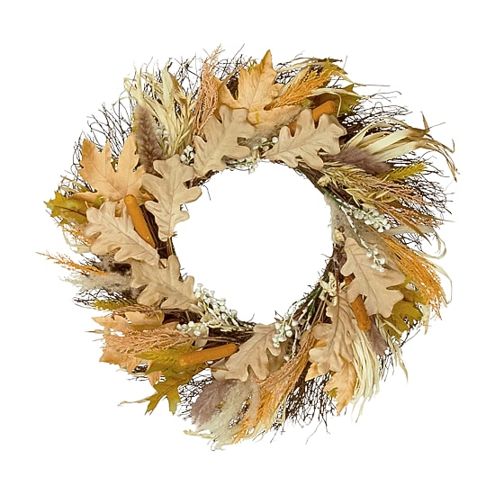 Northlight 24" Cattail And Wheat Twig Wreath