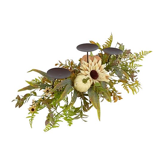 Northlight Sunflower And Pumpkins Candle Holder