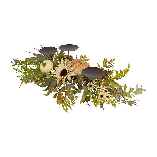 Northlight Sunflower And Pumpkins Candle Holder