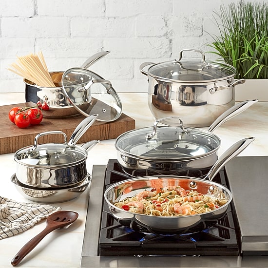 Denmark Stainless Steel 10-pc. Cookware Set