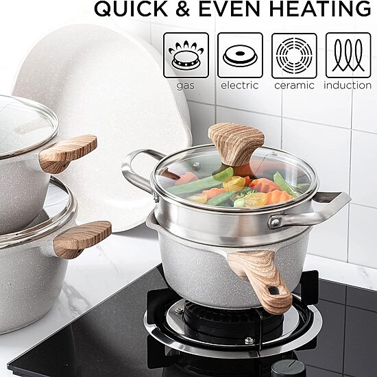 Country Kitchen 15-pc. Durable Non-Stick Cookware Set