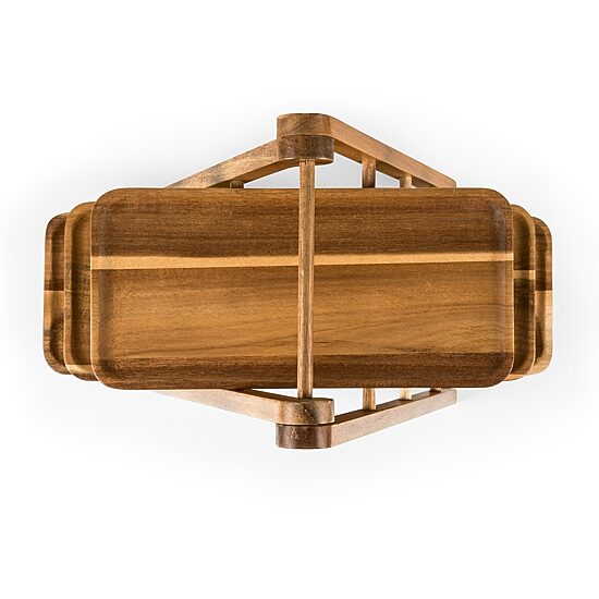 Picnic Time Wood Tiered Server
