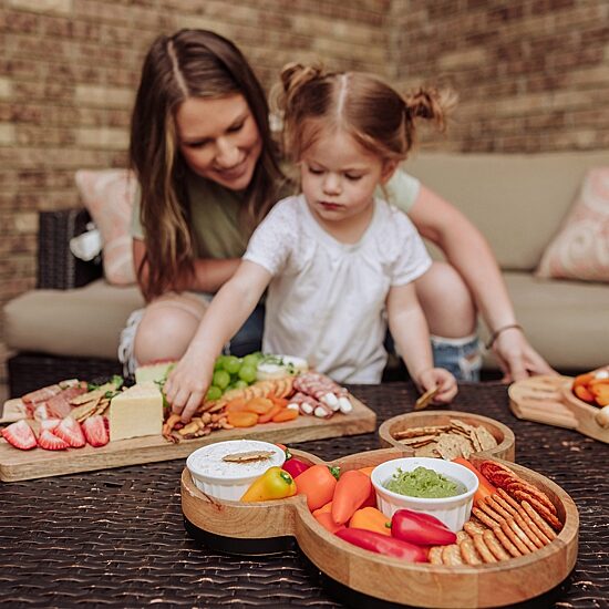Picnic Time 4-pc. Wood Serving Tray