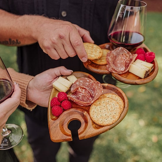 Picnic Time Wood Appetizer Plate