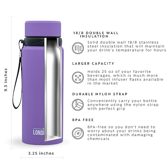 London Sip 25-oz. Water Bottle Tea Infuser