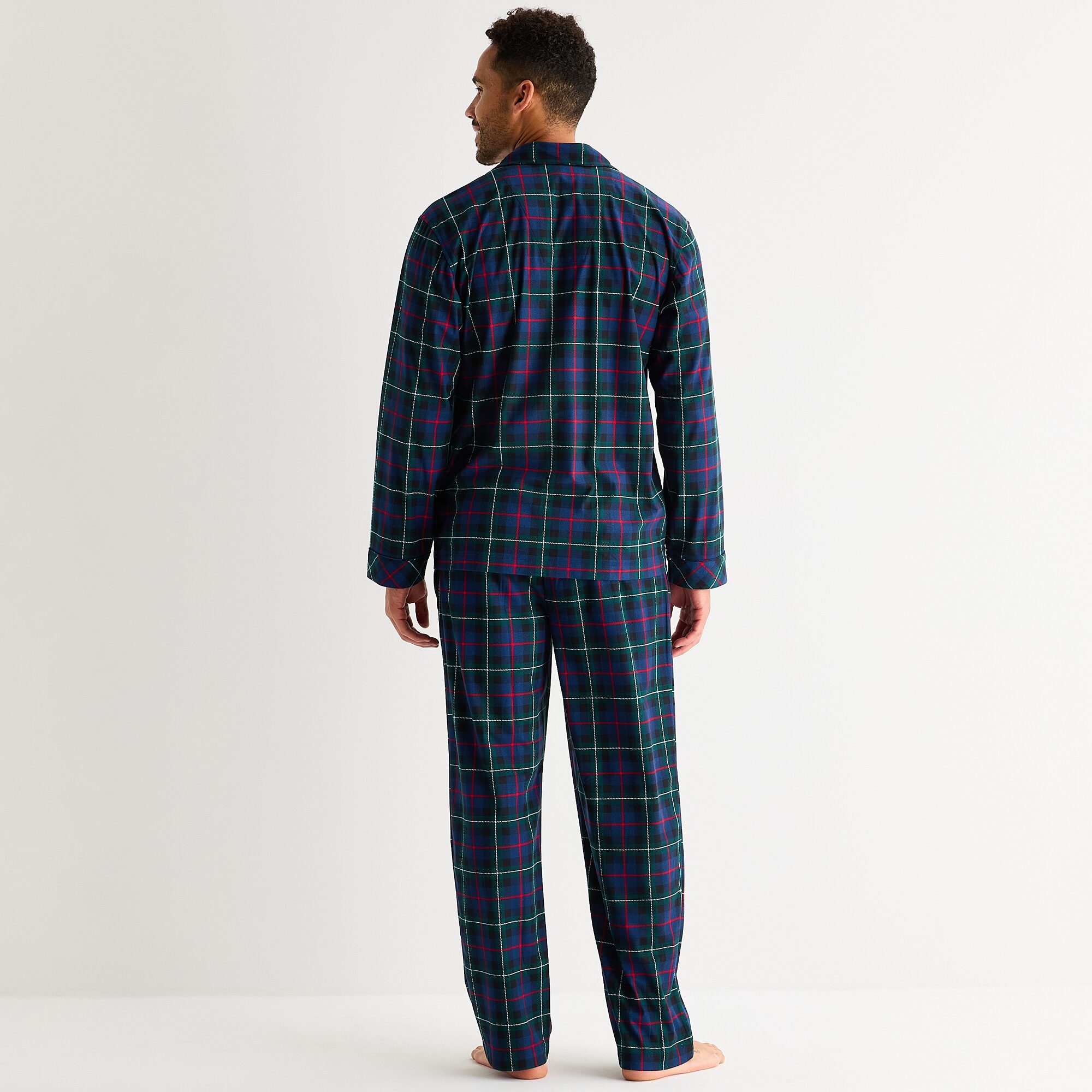 St. John's Bay Mens Fleece Long Sleeve 2-pc. Pajama Set