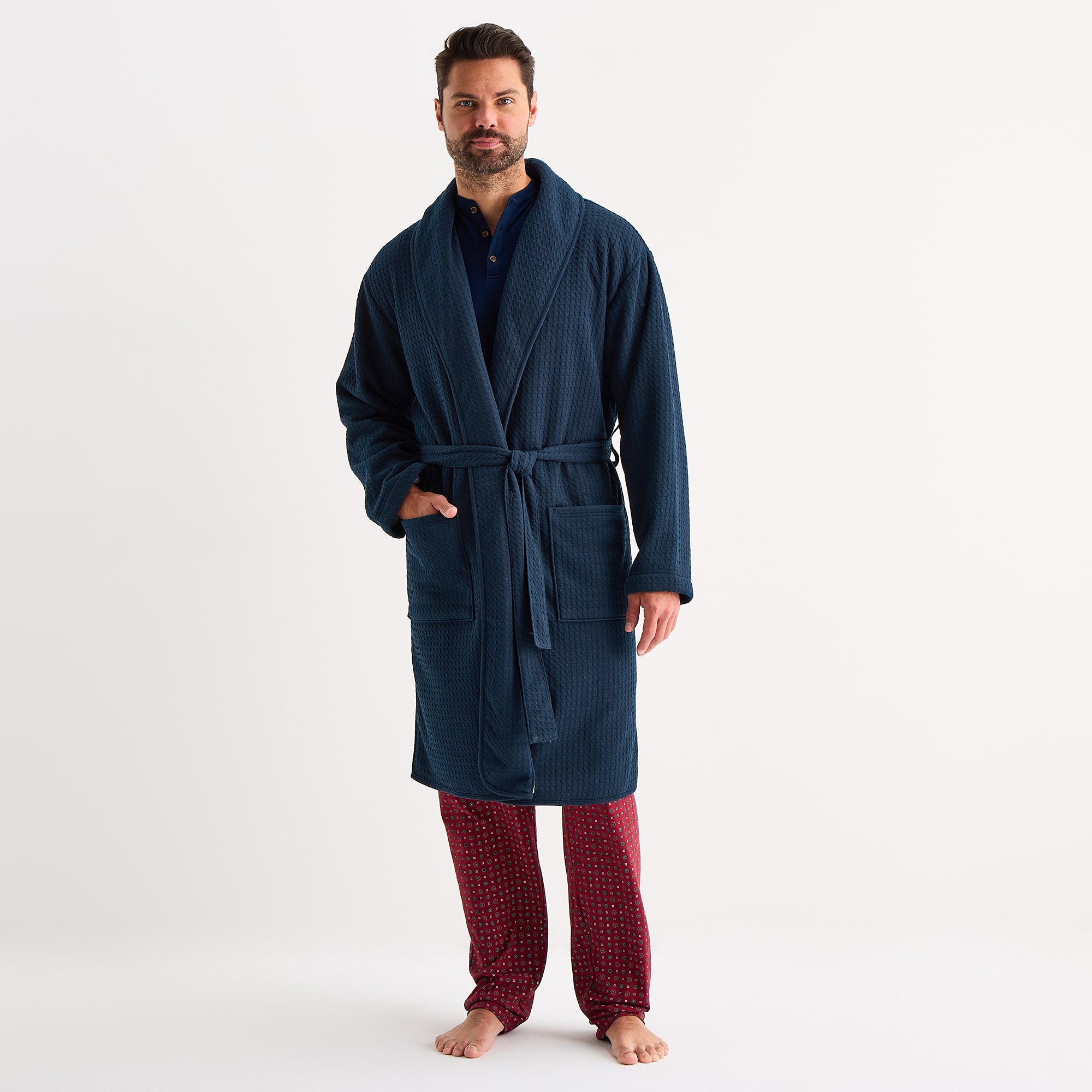 Stafford Mens Long Sleeve Long Length Robe