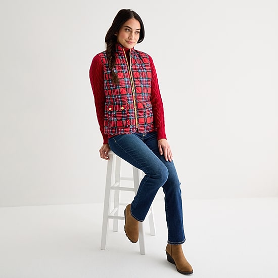 St. John's Bay Womens Midweight Quilted Vest