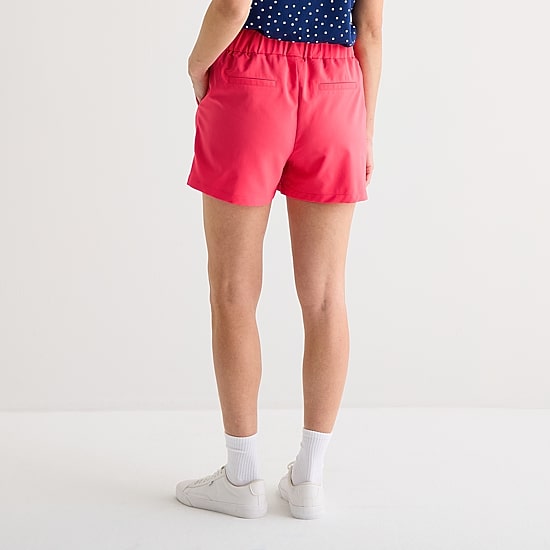St. John's Bay Womens Mid Rise Pleated Short