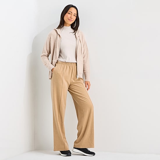 Stylus Womens Wide Leg Mid Rise Trouser