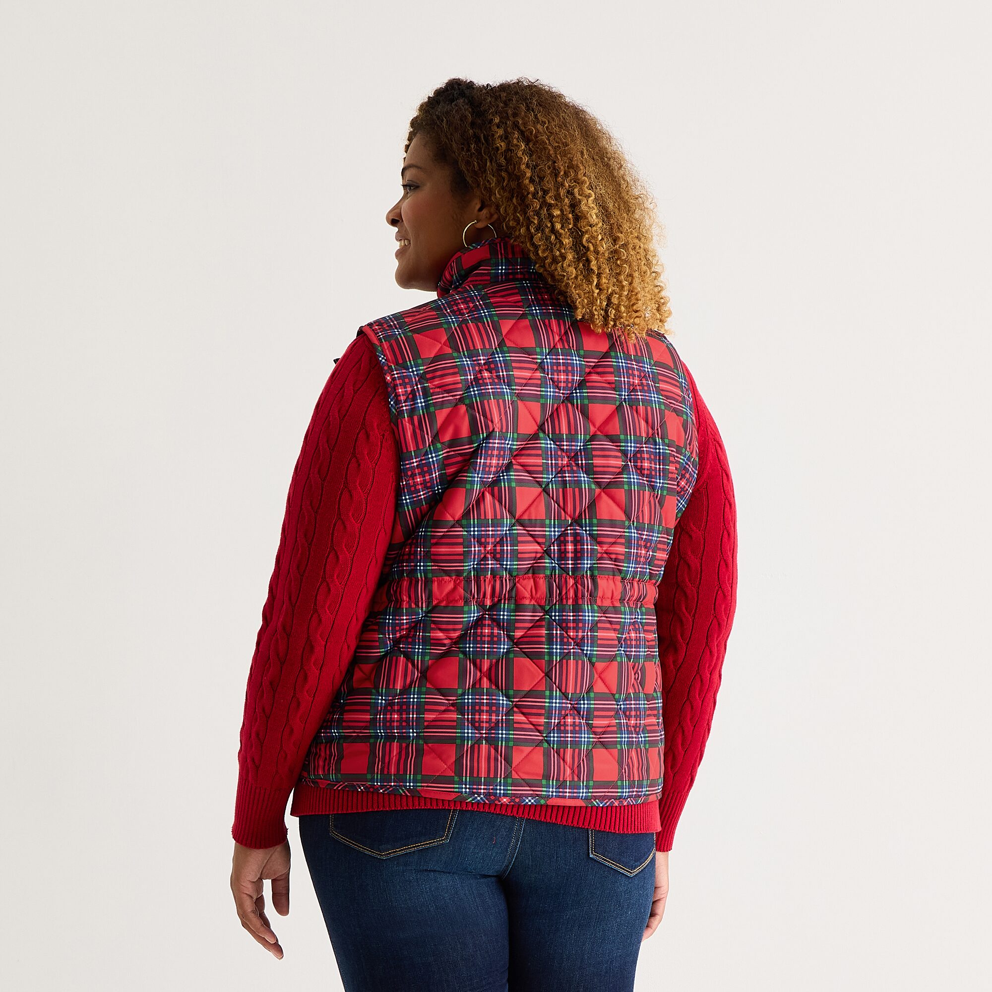 St. John's Bay Womens Plus Midweight Quilted Vest