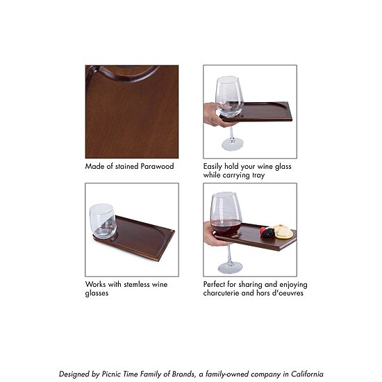 Picnic Time Wood Appetizer Plate
