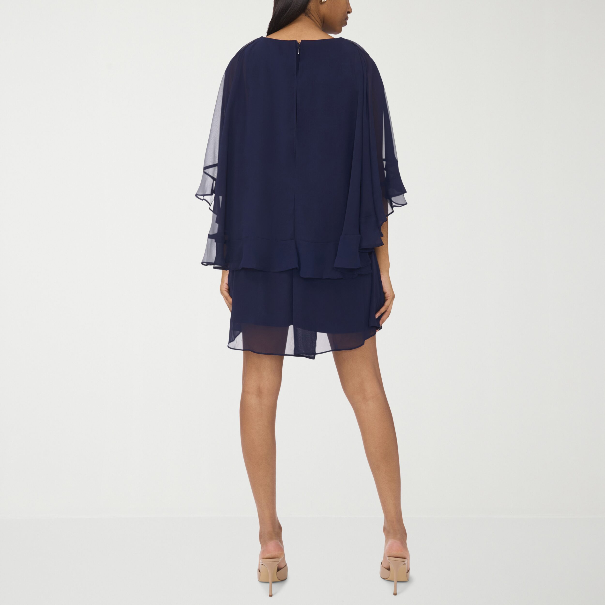 Sam And Jess Womens Round Neck 3/4 Sleeve Shift Dress