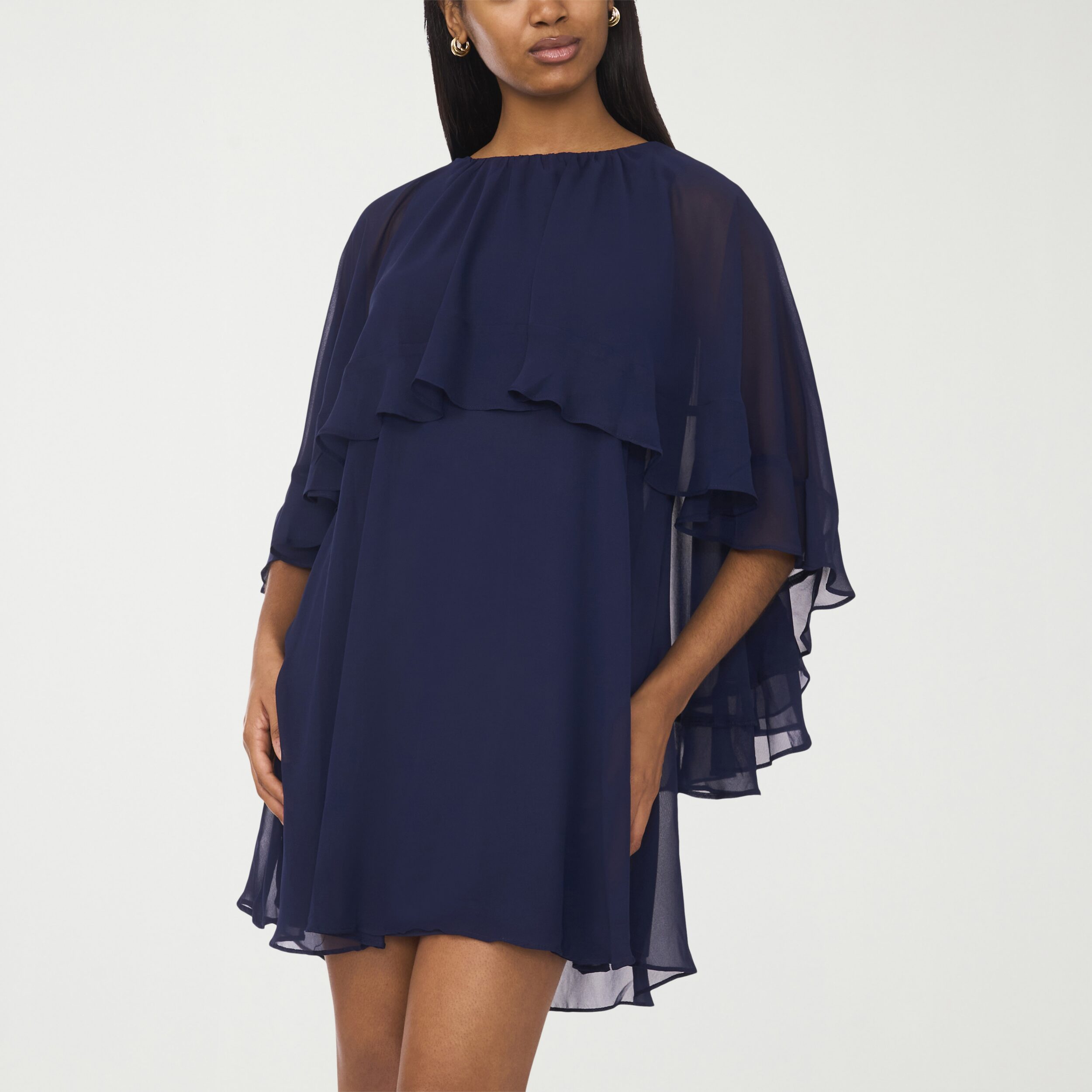 Sam And Jess Womens Round Neck 3/4 Sleeve Shift Dress