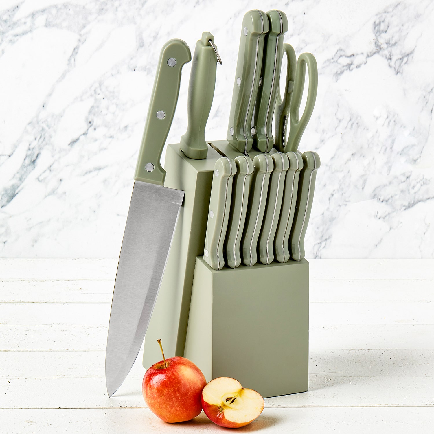 Basic Essentials Stainless Steel 12-pc. Knife Block Set