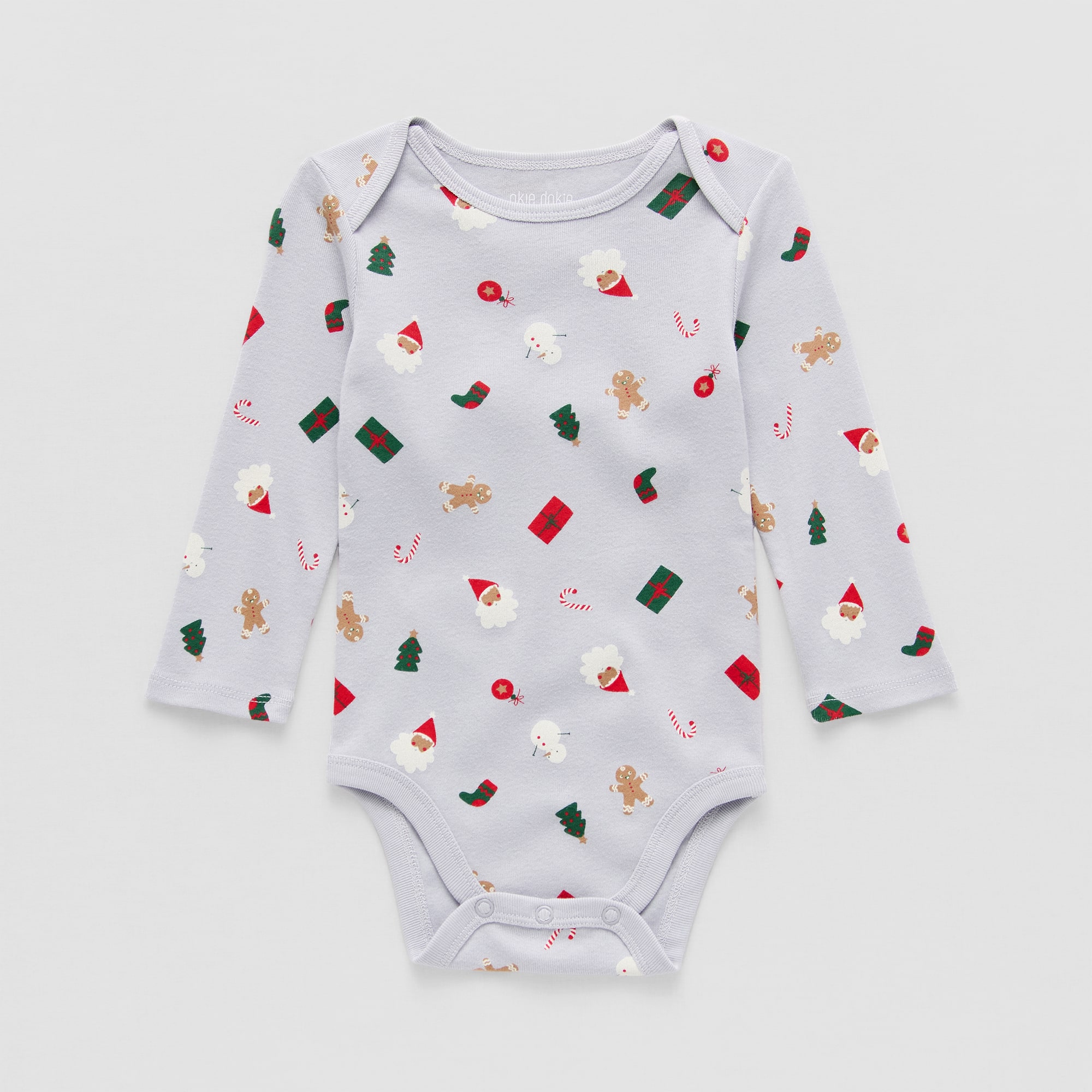 Okie Dokie Baby Boys Round Neck Long Sleeve Rib Bodysuit