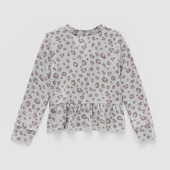 Thereabouts Little Girls Round Neck Long Sleeve Sweatshirt