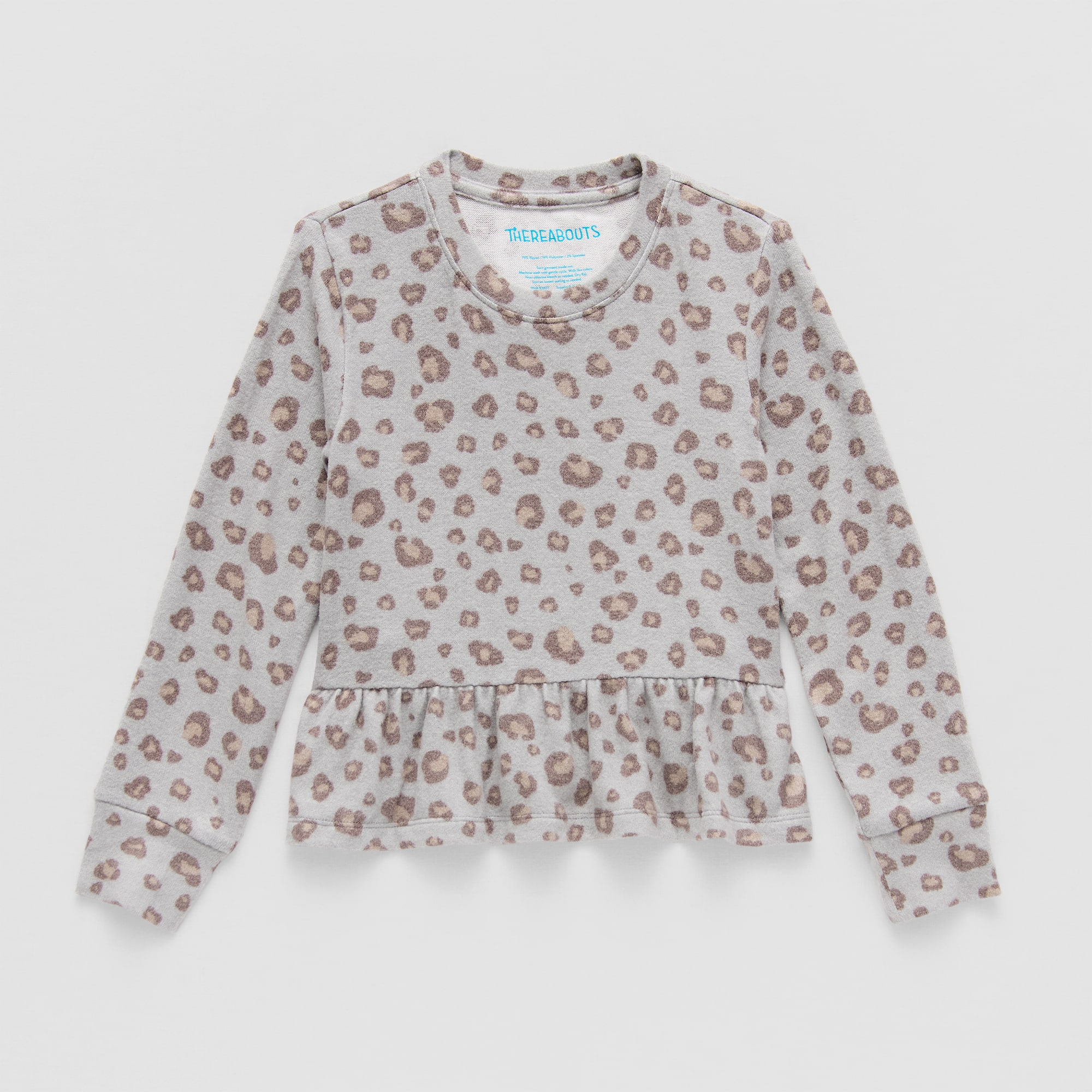Thereabouts Little Girls Round Neck Long Sleeve Sweatshirt
