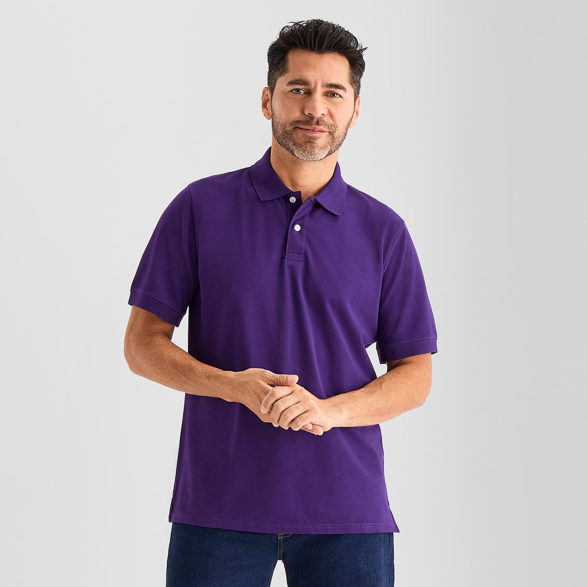 St. John's Bay Premium Stretch Mens Slim Fit Short Sleeve Polo Shirt