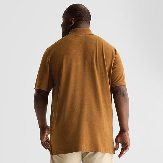 St. John's Bay Premium Stretch Big and Tall Mens Classic Fit Easy-on + Easy-off Adaptive Short Sleeve Polo Shirt