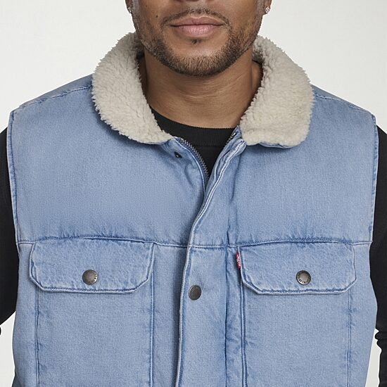 Levi's® Mens Denim Midweight Big and Tall Quilted Vest