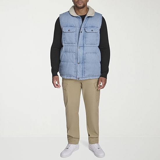 Levi's® Mens Denim Midweight Big and Tall Quilted Vest