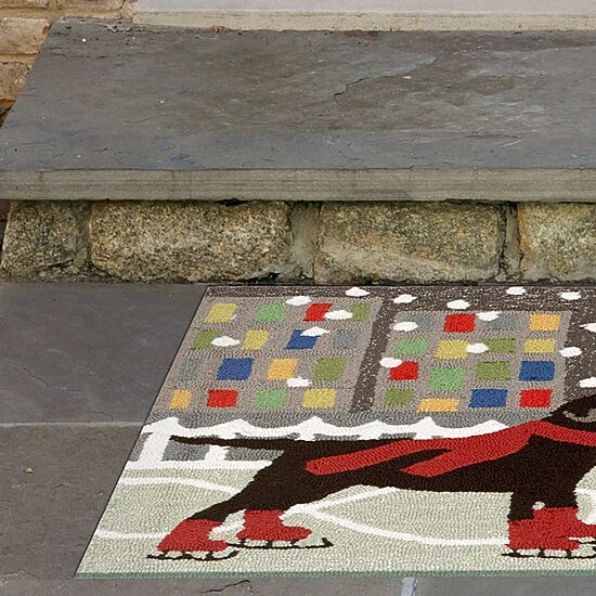 Liora Manne Frontporch Holiday Ice Dogs Holiday Hand Tufted Indoor Outdoor Rectangular Accent Rug