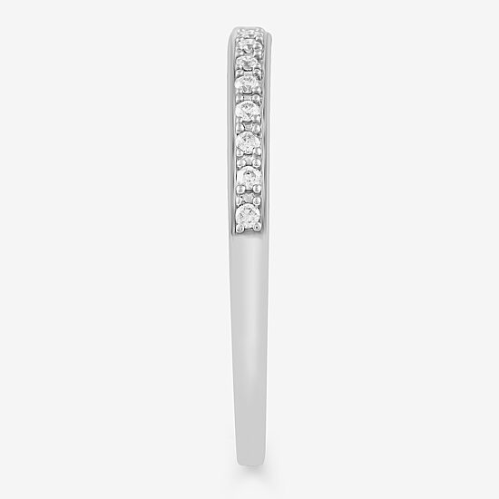 Womens Natural White Diamond 10K Gold Wedding Band