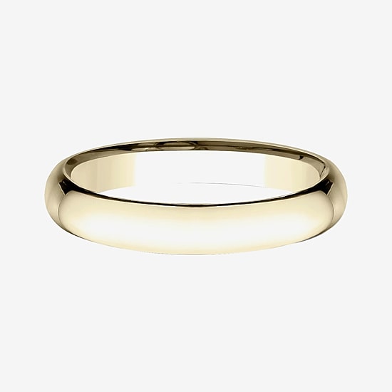 Womens 14K White Gold 3MM Light Comfort-Fit Wedding Band