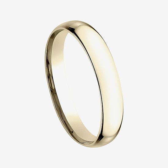 Womens 14K White Gold 3MM Light Comfort-Fit Wedding Band