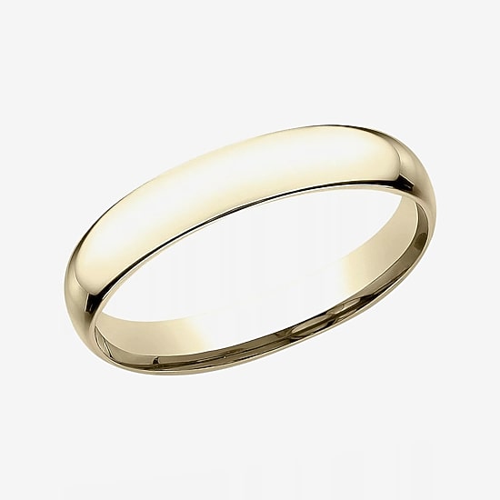 Womens 14K White Gold 3MM Light Comfort-Fit Wedding Band