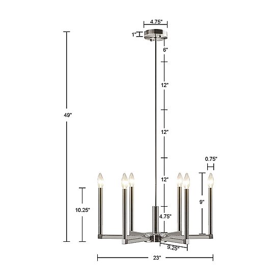 INK+IVY Renzetti 6-Light Candelabra Chandelier