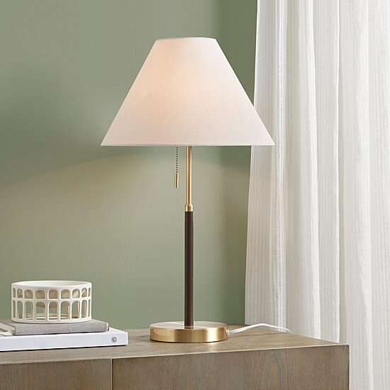 INK+IVY Bromley Two Tone Pull-Chain Metal Table Lamp