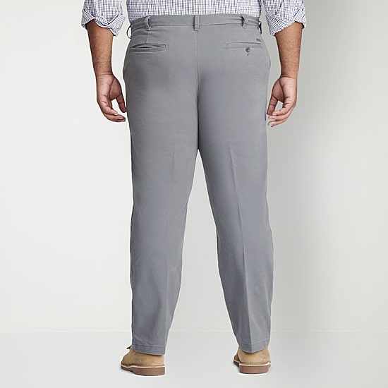 IZOD Sportflex Waistband Non Iron Performance Mens Straight Fit Big and Tall Flat Front Pant