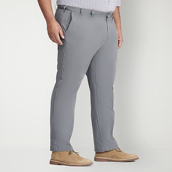 IZOD Sportflex Waistband Non Iron Performance Mens Straight Fit Big and Tall Flat Front Pant