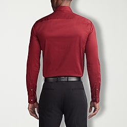 amazon red dress shirt Elegant Men's Button Down Two Tone French Convertible Red Dress Shirt  (Medium 15-15.5 32/33) at Amazon Men's Clothing store