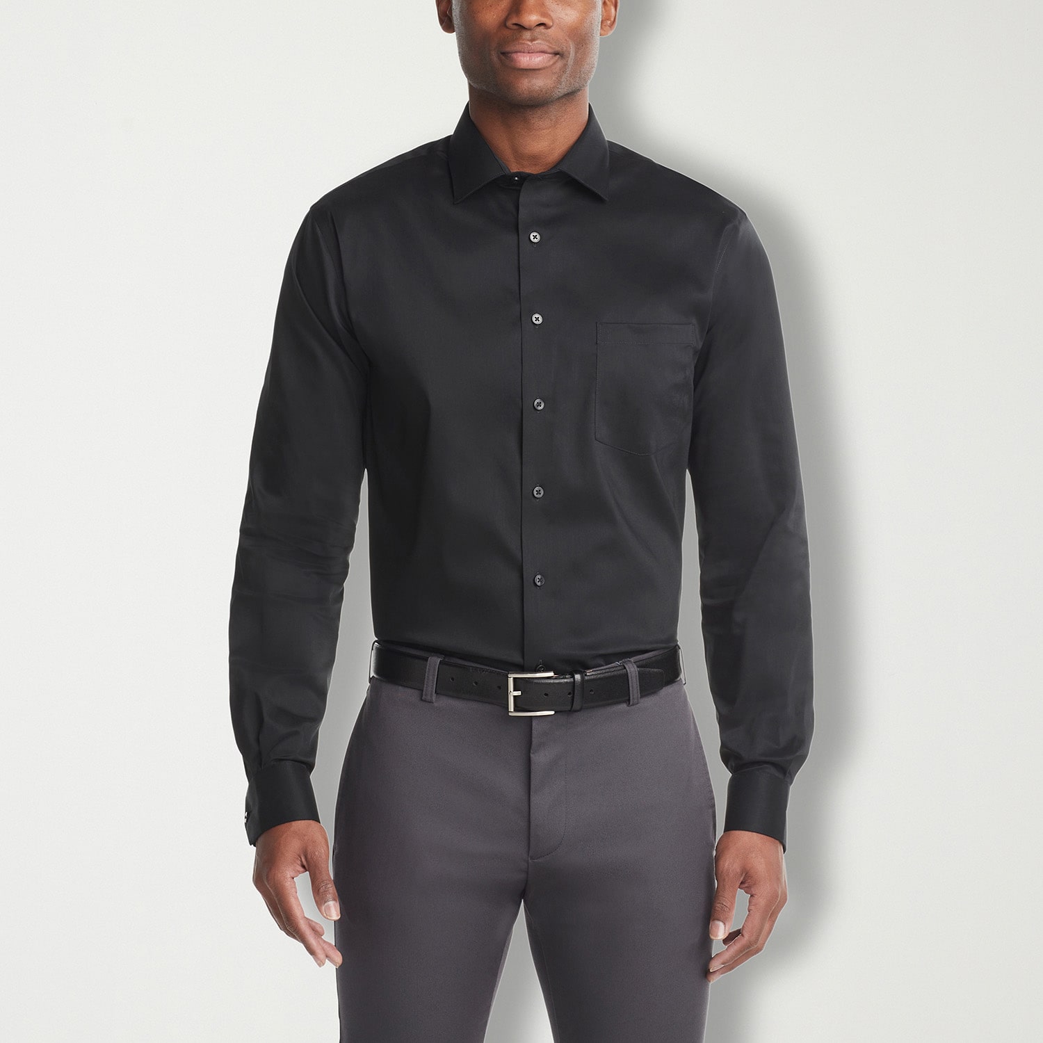 Van Heusen Ultra Flex Mens Regular Fit Stretch Fabric Wrinkle Free Long Sleeve Dress Shirt